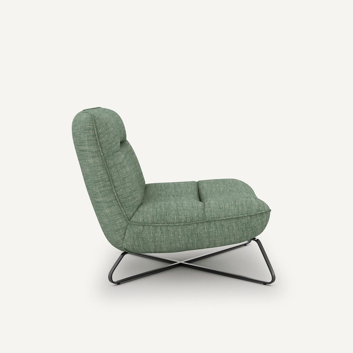 Fauteuil toile en lin, Helma vert grisé, AM.PM