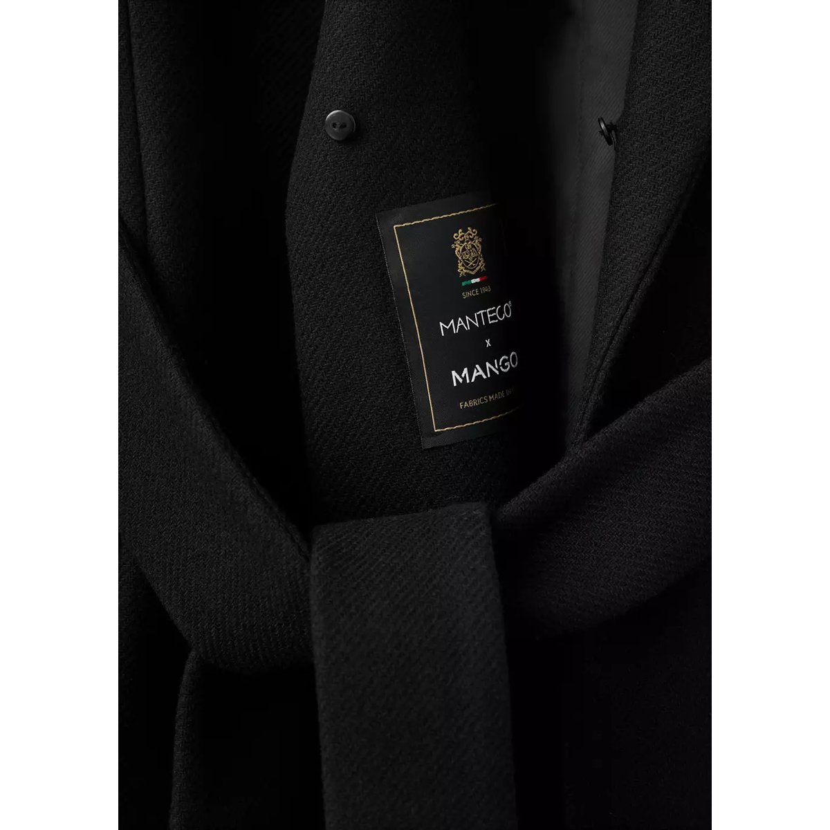 COAT DOLCE noir, MANGO