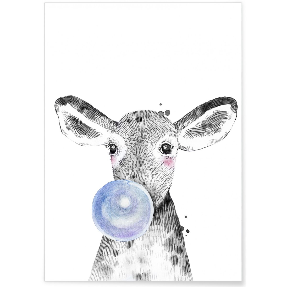 Affiche Bulle de Veau Bleue blanc, L'AFFICHERIE