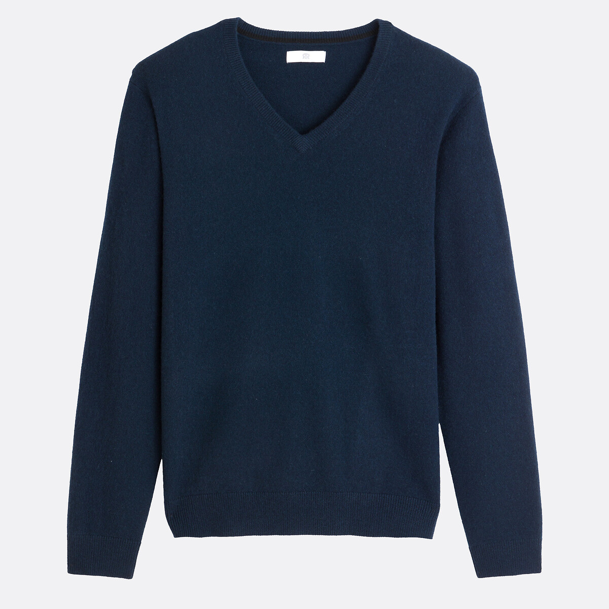Pullover mit V-Ausschnitt, Kaschmir marine, LA REDOUTE COLLECTIONS