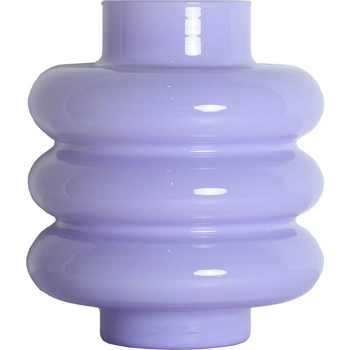 Vase contemporain en verre finition brillante violet mûre finition brillante, RECOLLECTION