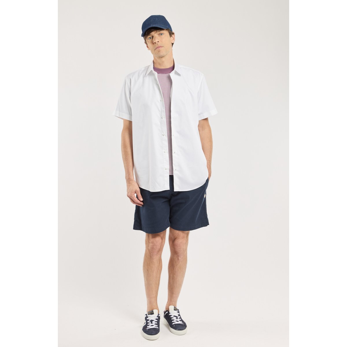 Chemise coupe confort - coton twill blanc, ARMOR-LUX