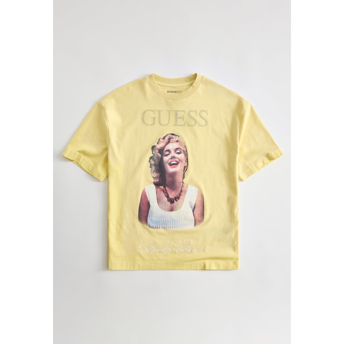 T-Shirt Imprimé jaune, GUESS
