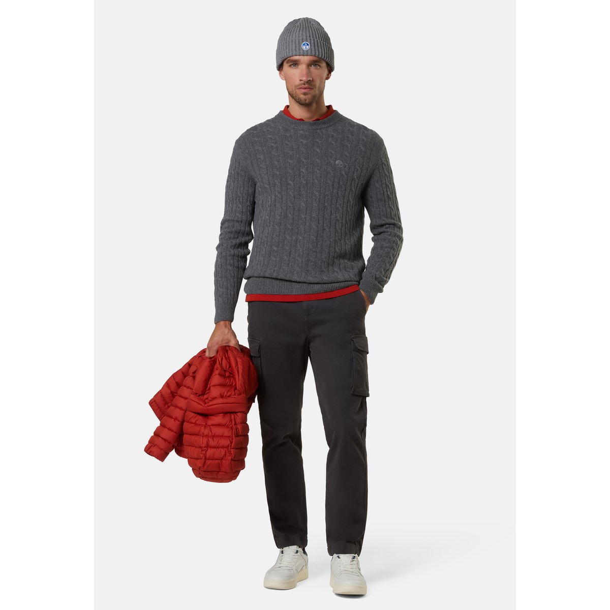 America - pantalon long cargo à coupe régulière asphalte, NORTH SAILS
