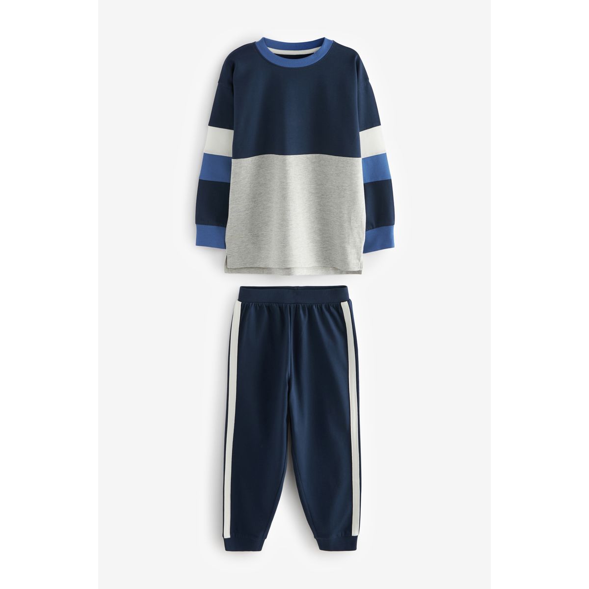 Pyjama à manches longues , lot de 3 bleu/marine/gris, NEXT