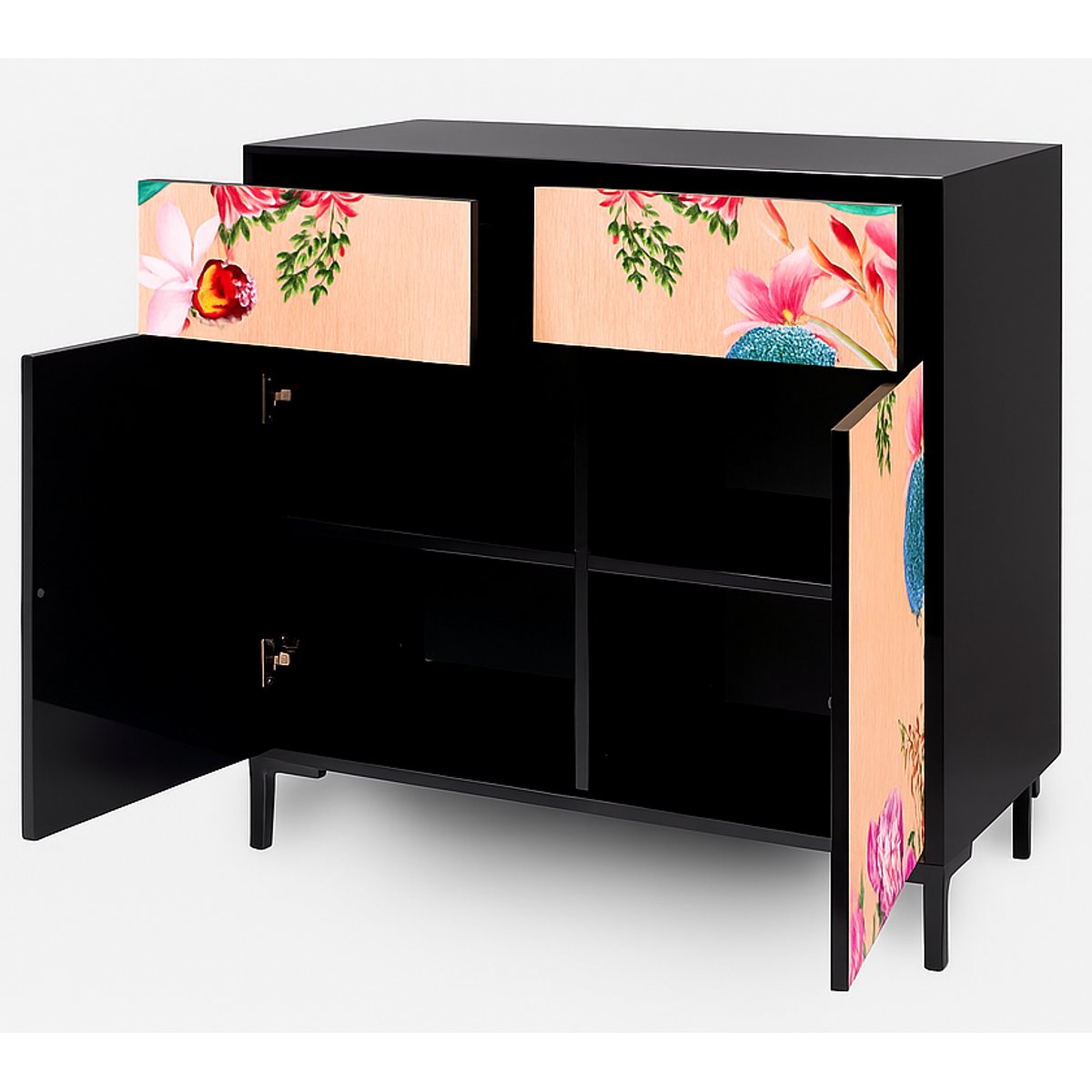 Buffet 2 portes et 2 tiroirs ALISE imprimé orchidea, REALLY NICE THINGS