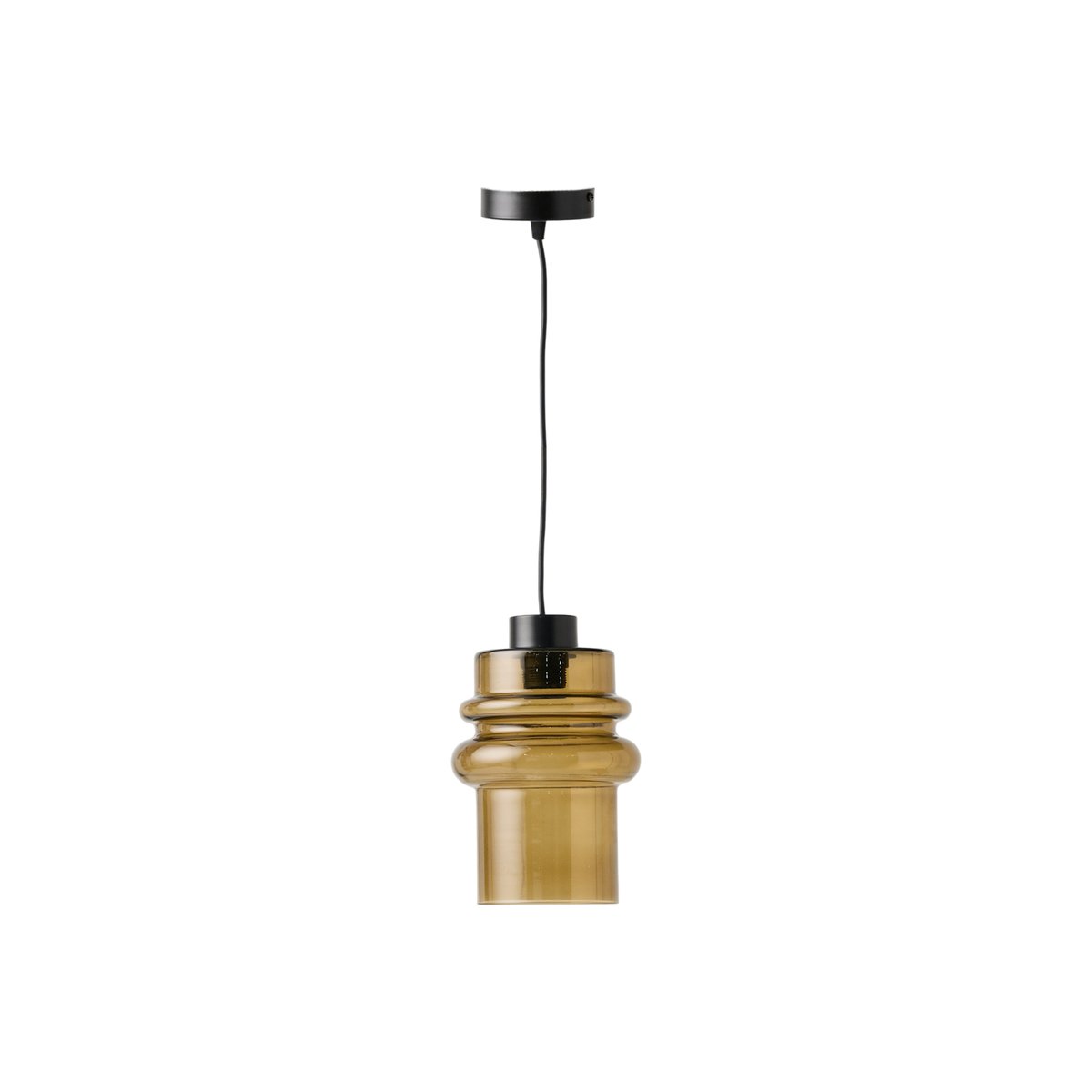Suspension tube en verre brun fumé - CEDRIC vert, CAMIF