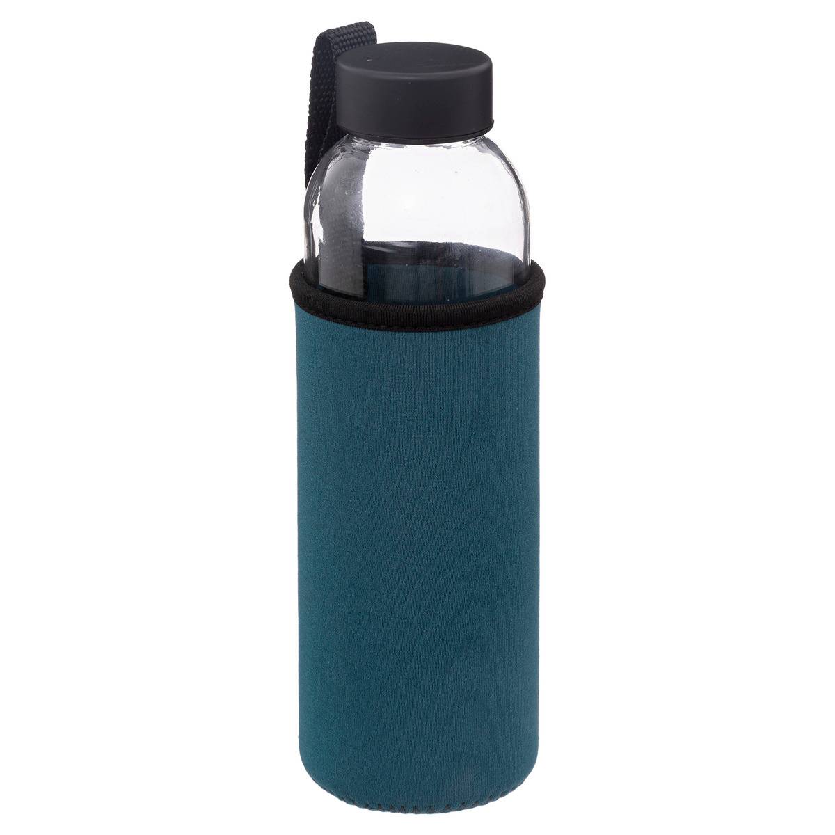 Bouteille réutilisable 0,5L avec housse bleu, 5FIVE SIMPLY SMART