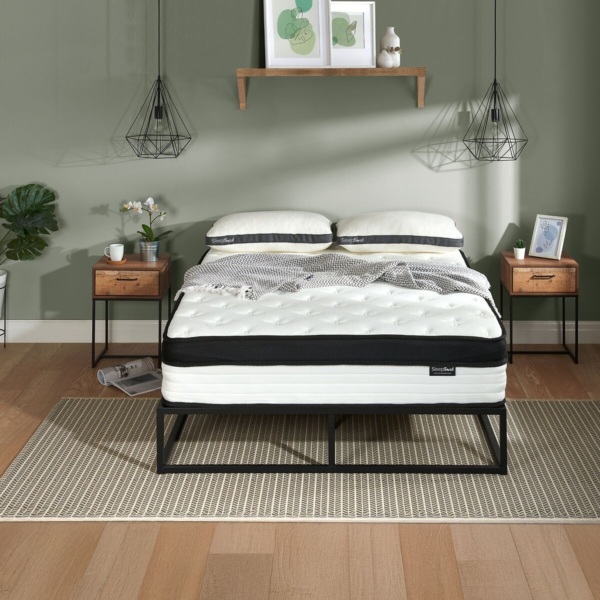 SleepSoul Cloud Pocket Hybrid Mattress white, SLEEPSOUL