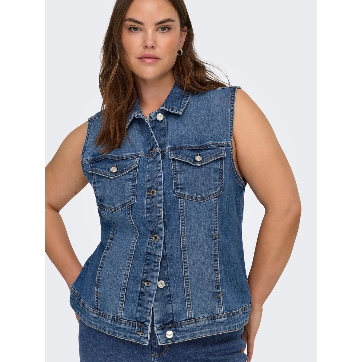 Trench Court bleue - medium blue denim, ONLY CARMAKOMA
