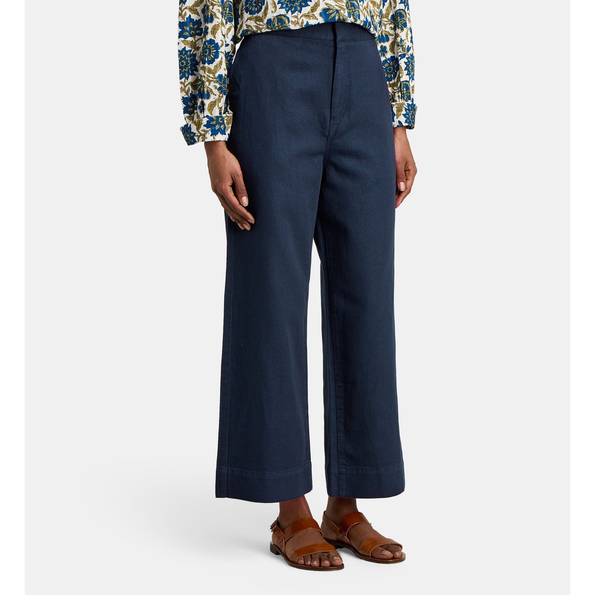 Pantalon nolita large en coton bleu marine, JODHPUR