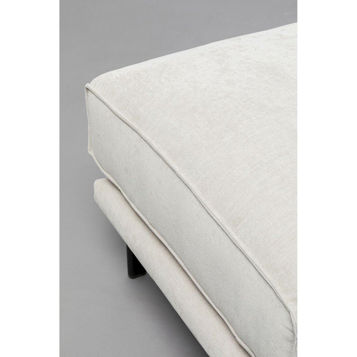 Repose-pieds en polyester, EDNA beige, KARE DESIGN