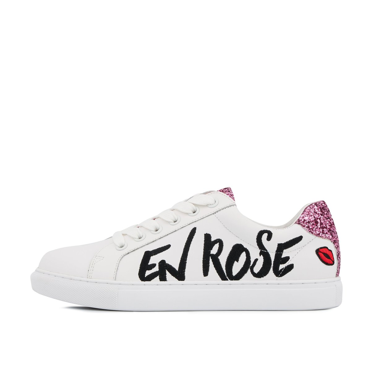 Baskets En Cuir Simone La Vie En blanc, BONS BAISERS