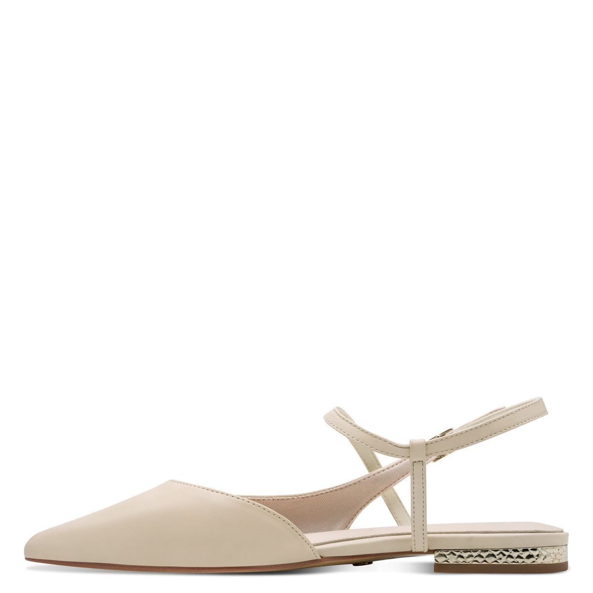 escarpin en cuir beige ivoire, TAMARIS