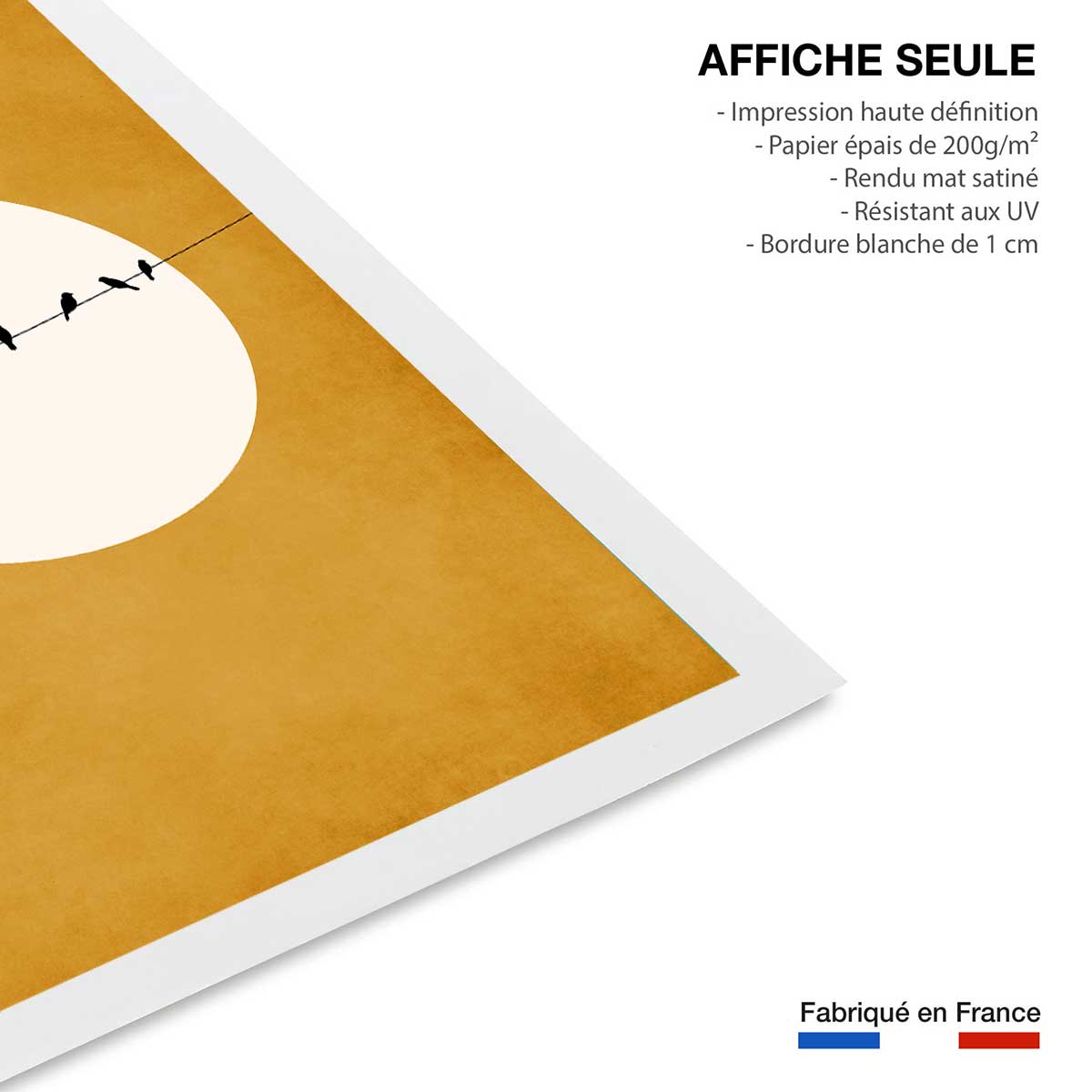 Affiche dessin ""Gazouillis"" affiche seule, HEXOA