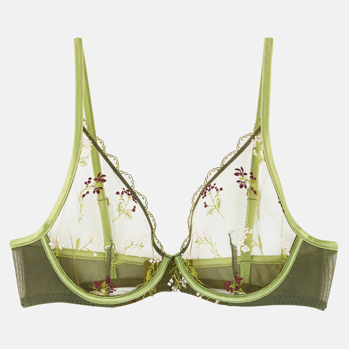 Triangle en tulle brodé vert, LA REDOUTE COLLECTIONS