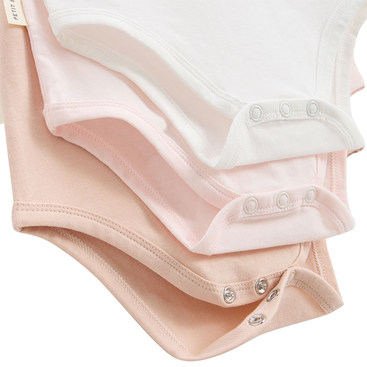 Lot de 3 bodies bébé manches courtes Louison rose, PETIT BEGUIN