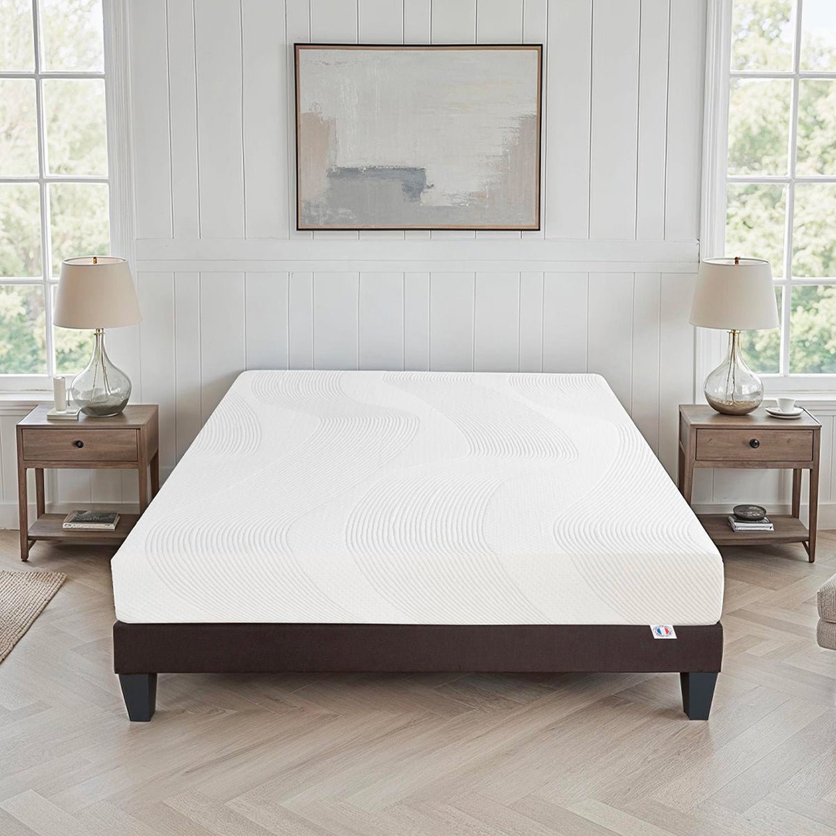 Matelas Mousse Paris 90x190 cm Accueil Mémoire de forme blanc, BELLECOUR