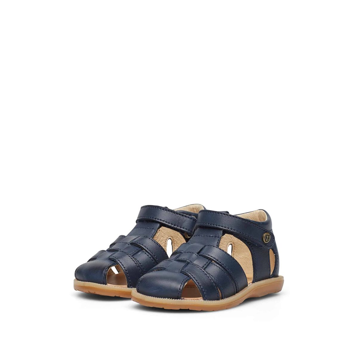 Sandales semi-ouverte en cuir ZAFFIRO marine, NATURINO