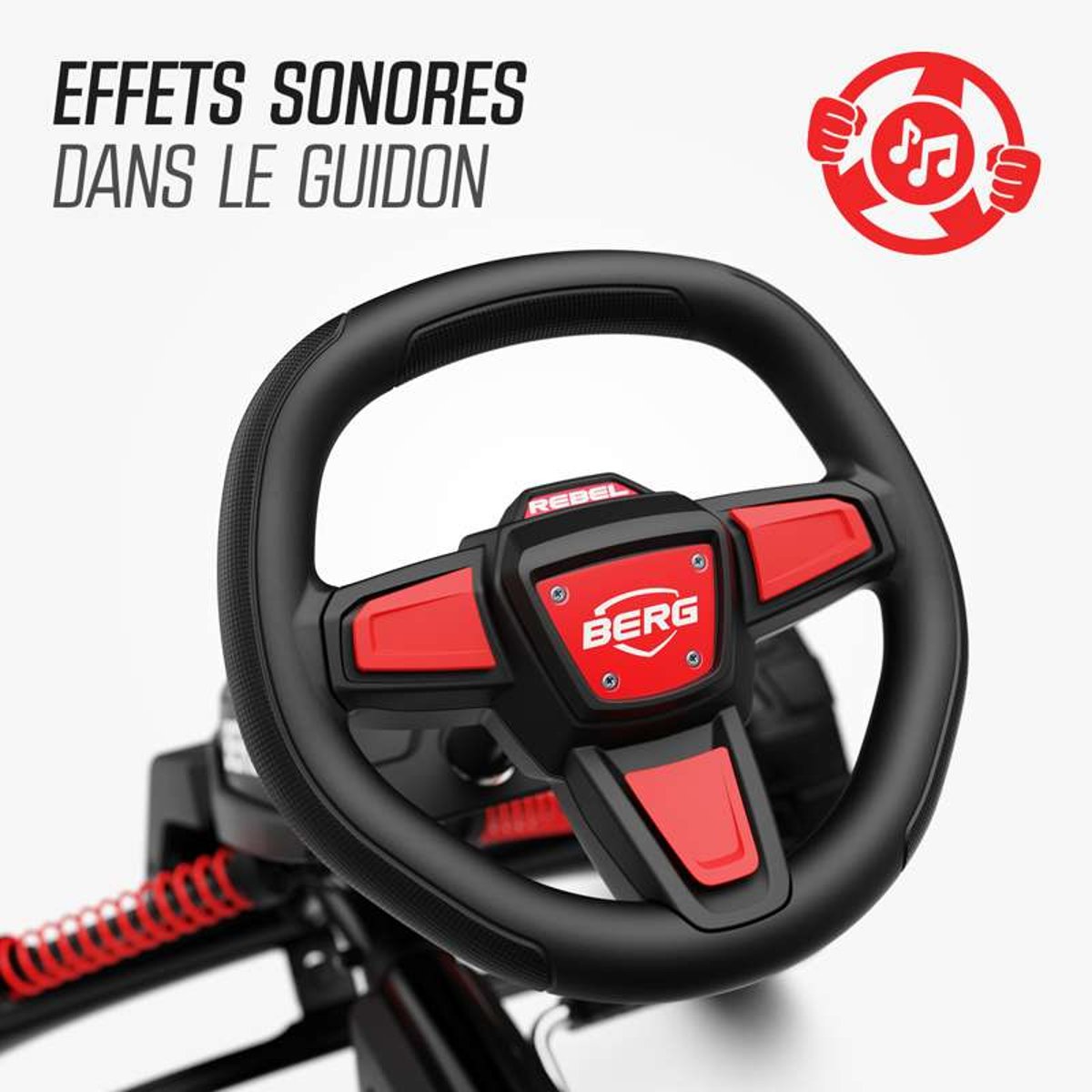 Kart à Pédales pour Enfants, 2+ Ans, Reppy Rebel Noir black, BERG TOYS