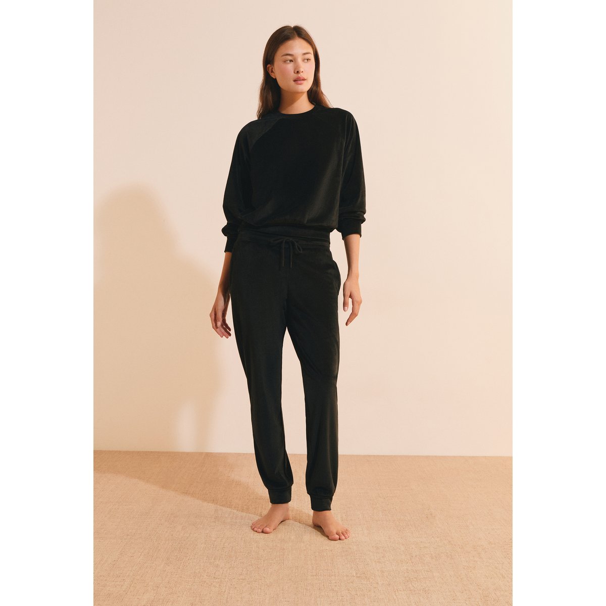 Pantalon de pyjama côtelé BAYRON noir, ETAM
