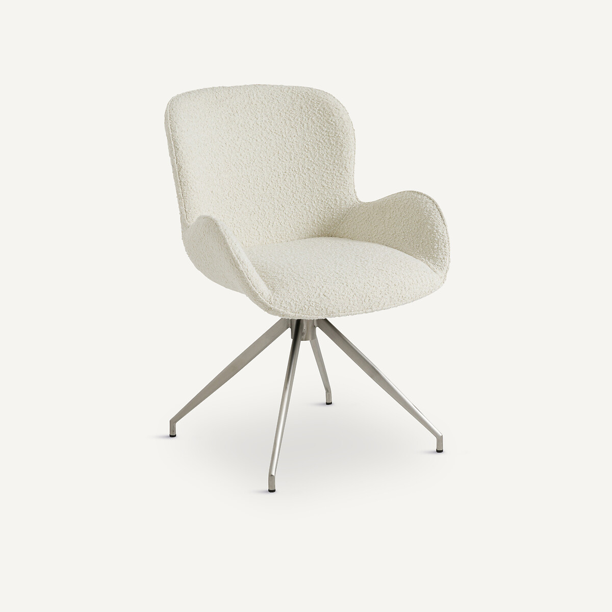 Fauteuil de table bouclette, Asyar craie, AM.PM