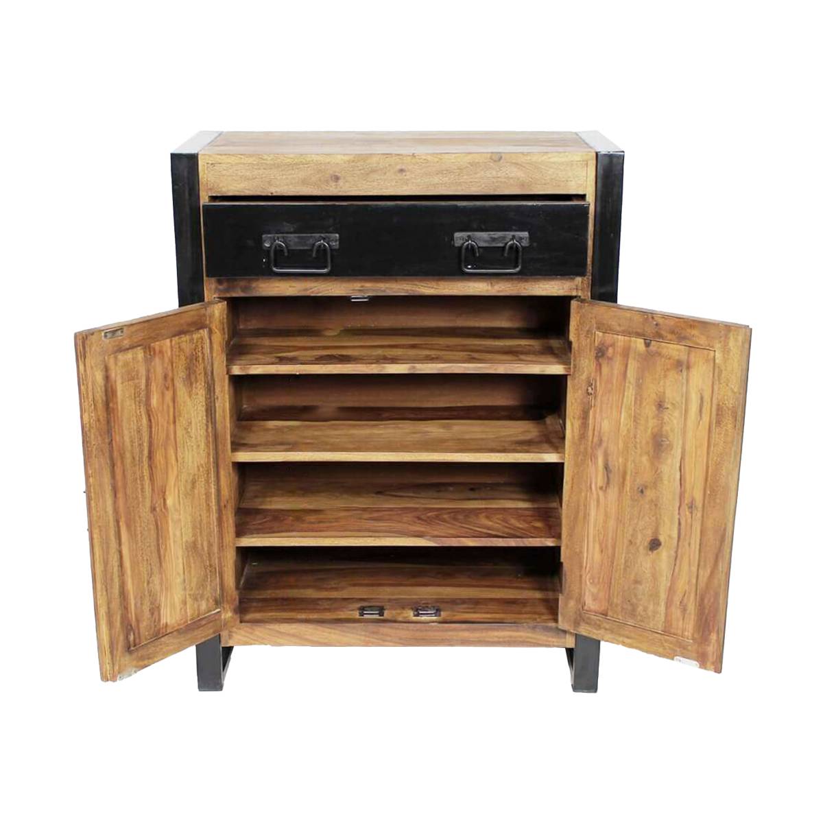 Buffet en bois d'acacia et métal HAVANA bois foncé, MADE IN MEUBLES