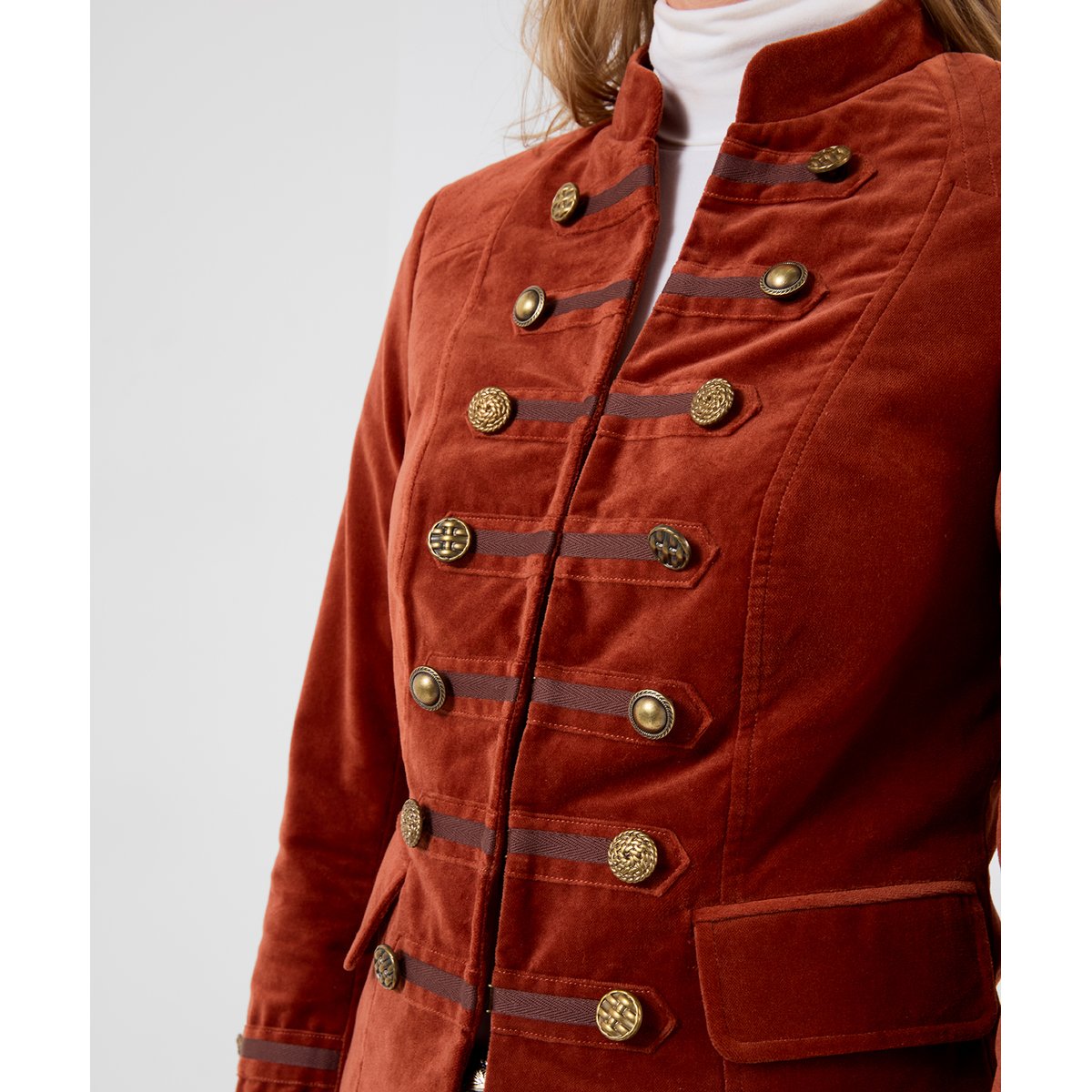 Veste Militaire en Moleskine Amber rouge, JOE BROWNS