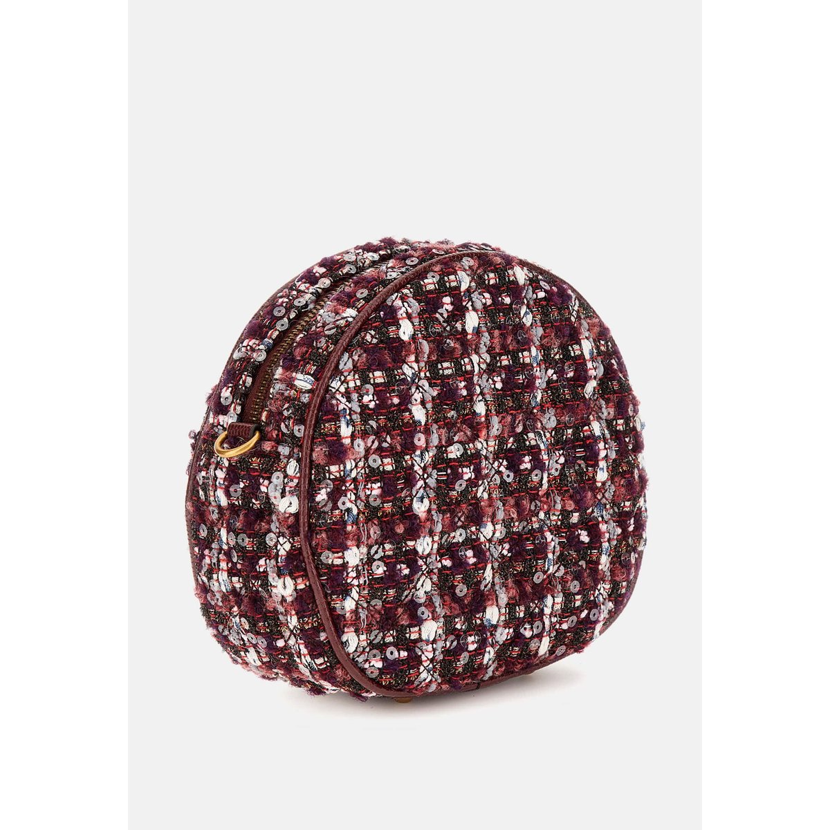 Mini Sac À Bandoulière Giully Tweed bordeaux, GUESS