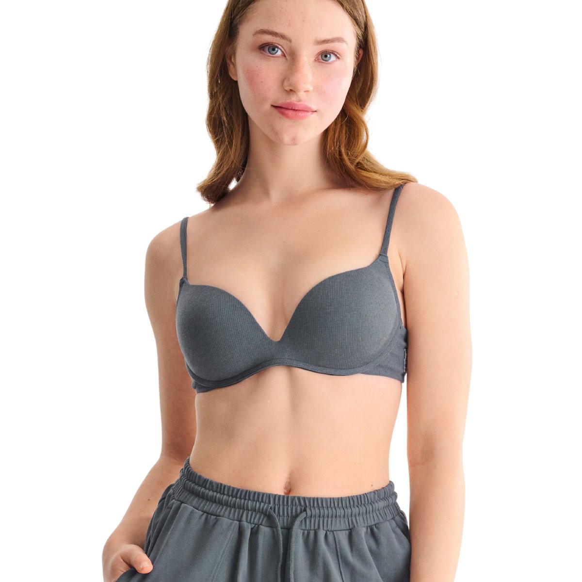 Soutien-gorge push-up sans armatures FREEDOM gris, LISCA