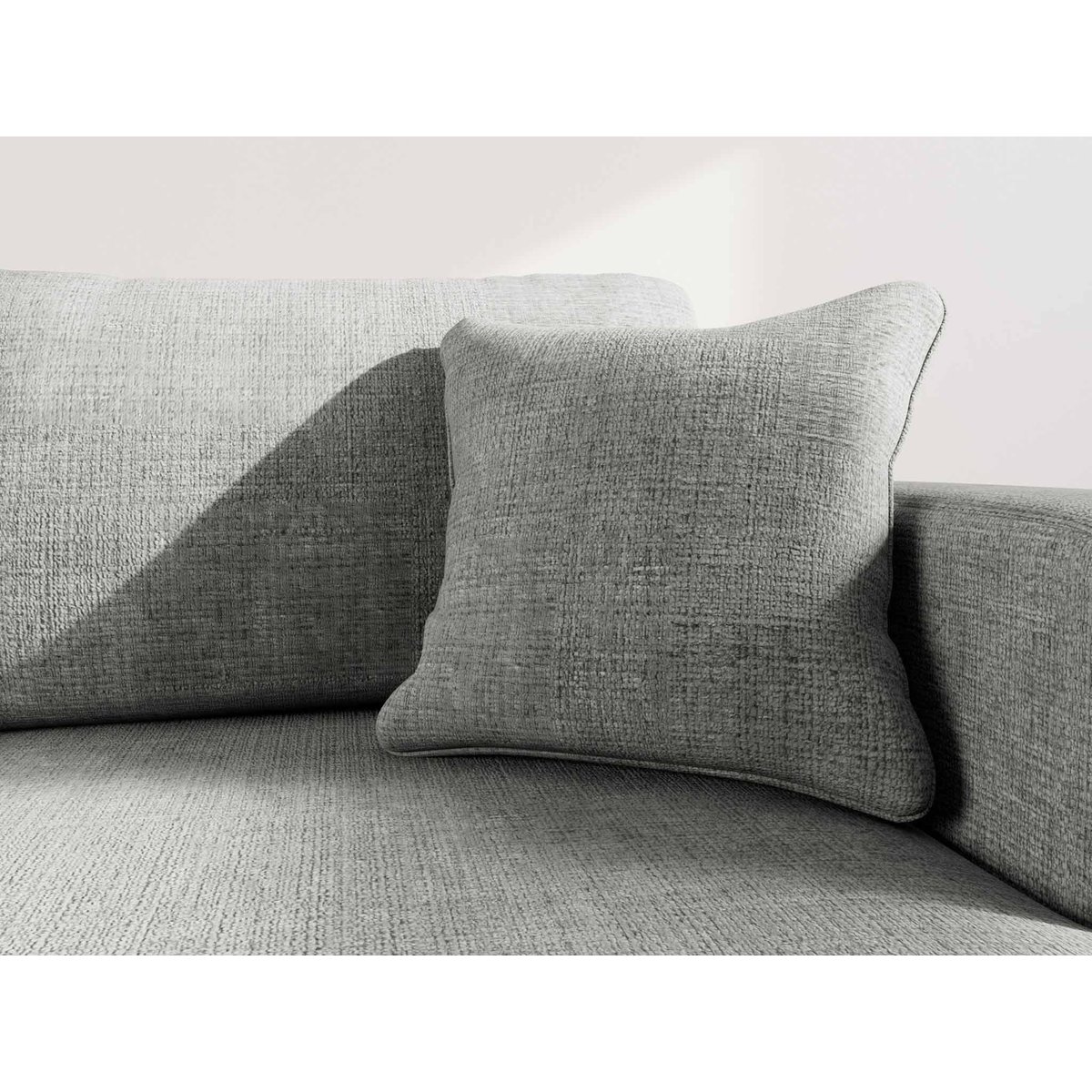 Canapé angle droit convertible velours texturé, MIRO gris, BEST MOBILIER