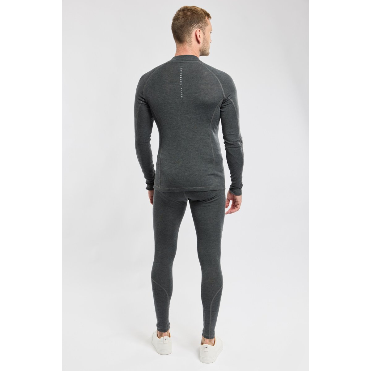 T-shirt thermique manches longues 3 OLLY anthracite chine, BERMUDES