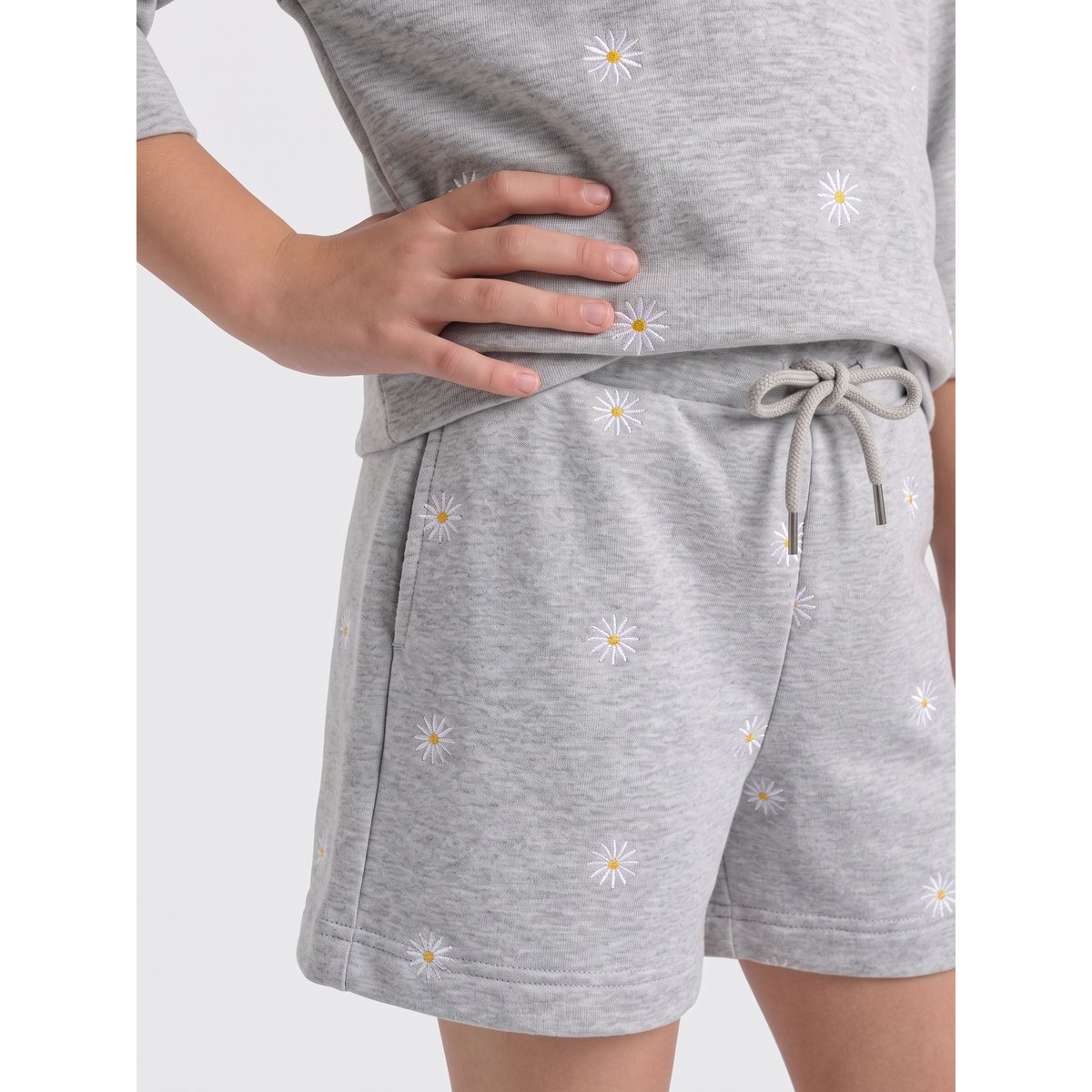 Short grise - light grey melange, KIDS ONLY