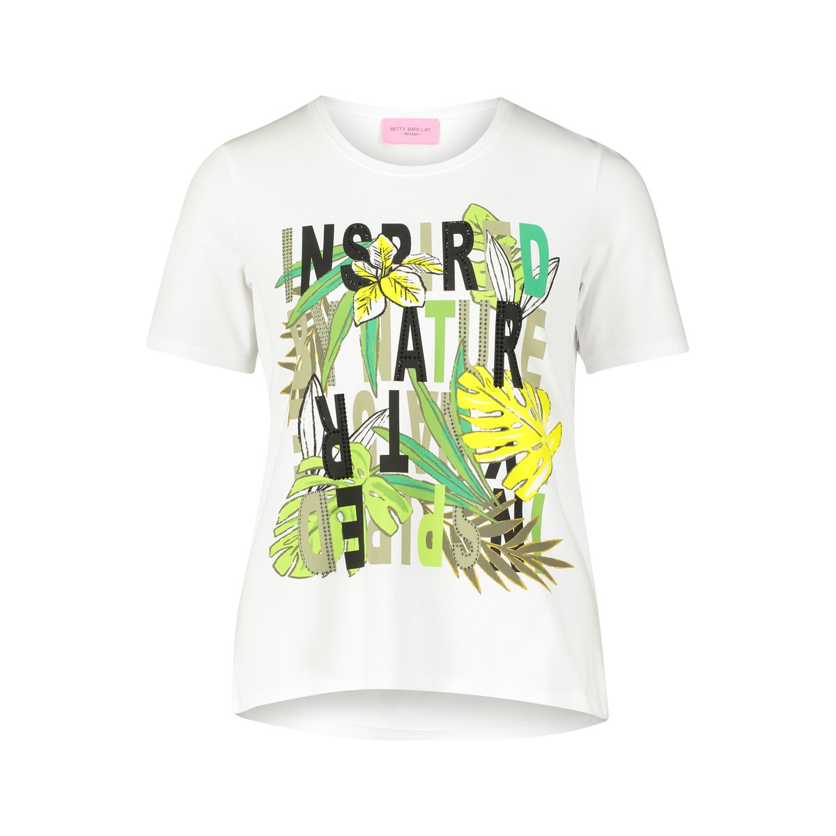 T-shirt basique à impression patch white/green, BETTY BARCLAY