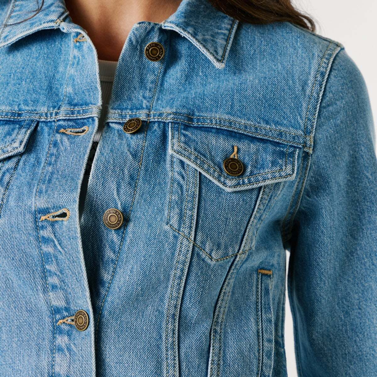 Veste Coupe Slim En Denim vintage sunfade, PEPE JEANS