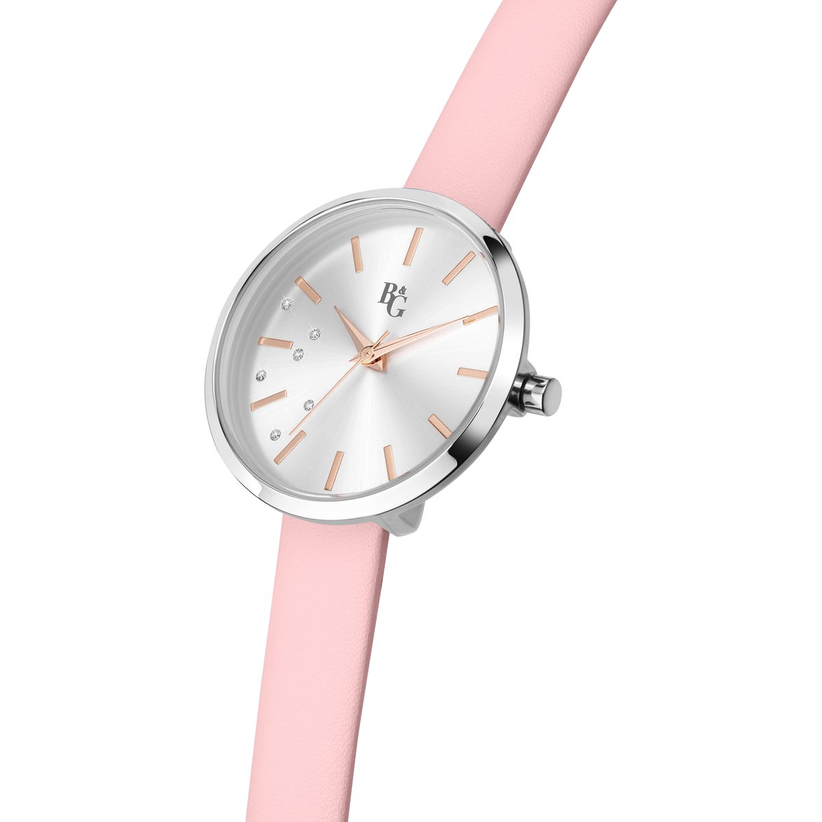 Montre MOONLIGHT argent, sunray, CHRONOSTAR
