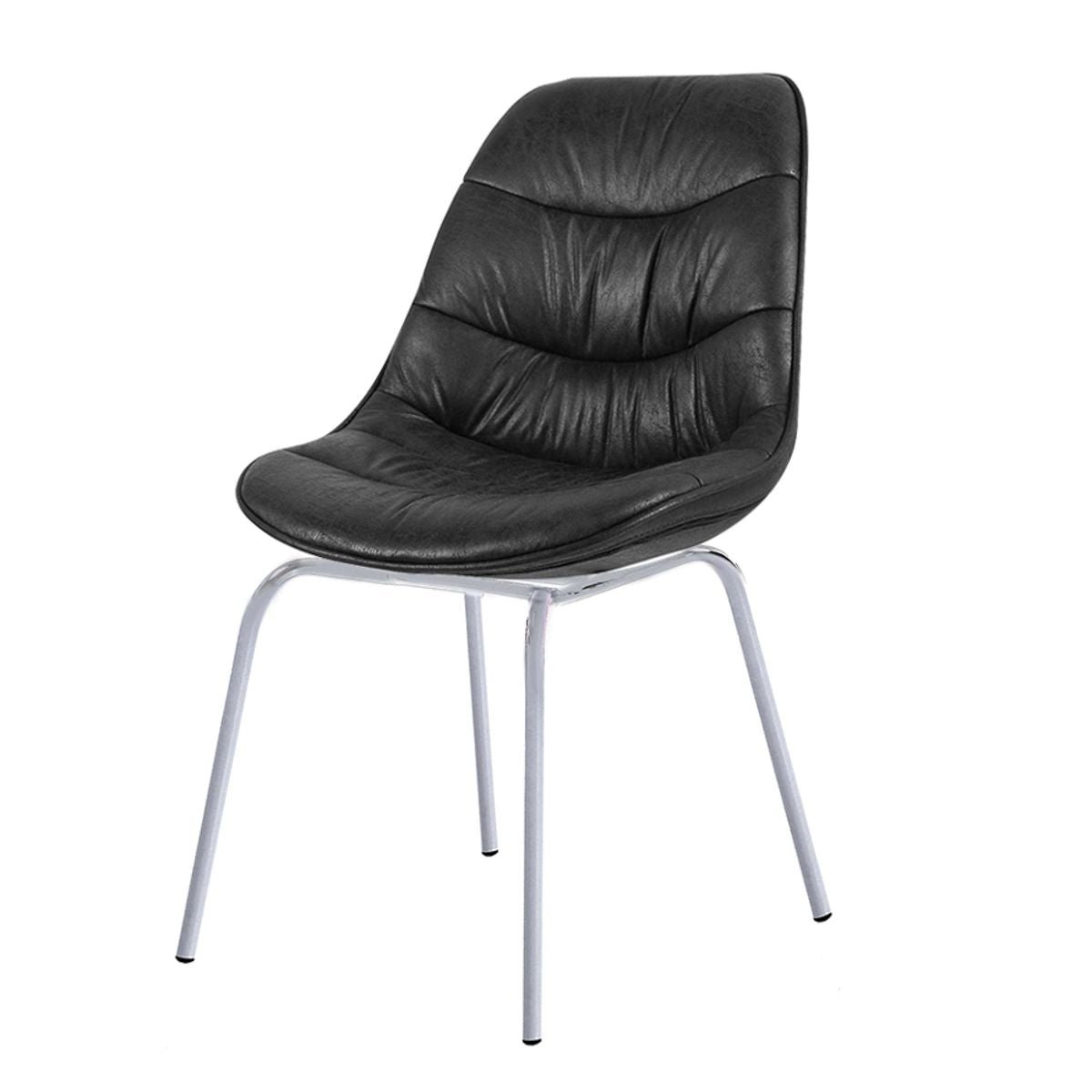 Chaise e pied métal gris noir, ZAGO