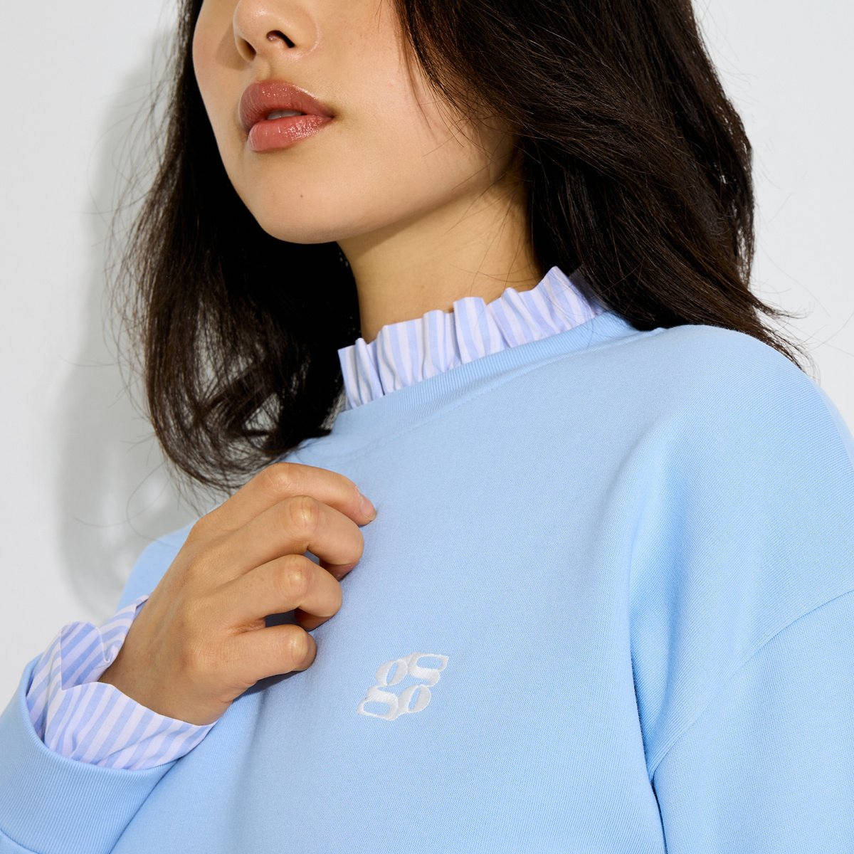 Sweat col victorien bleu, GRAIN DE MALICE