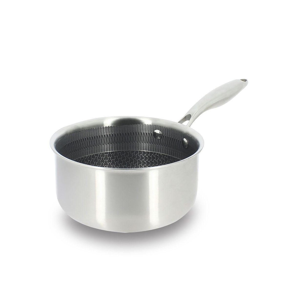 Casserole revêtu 14cm en acier inoxydable, TRINOX inox, MENASTYL
