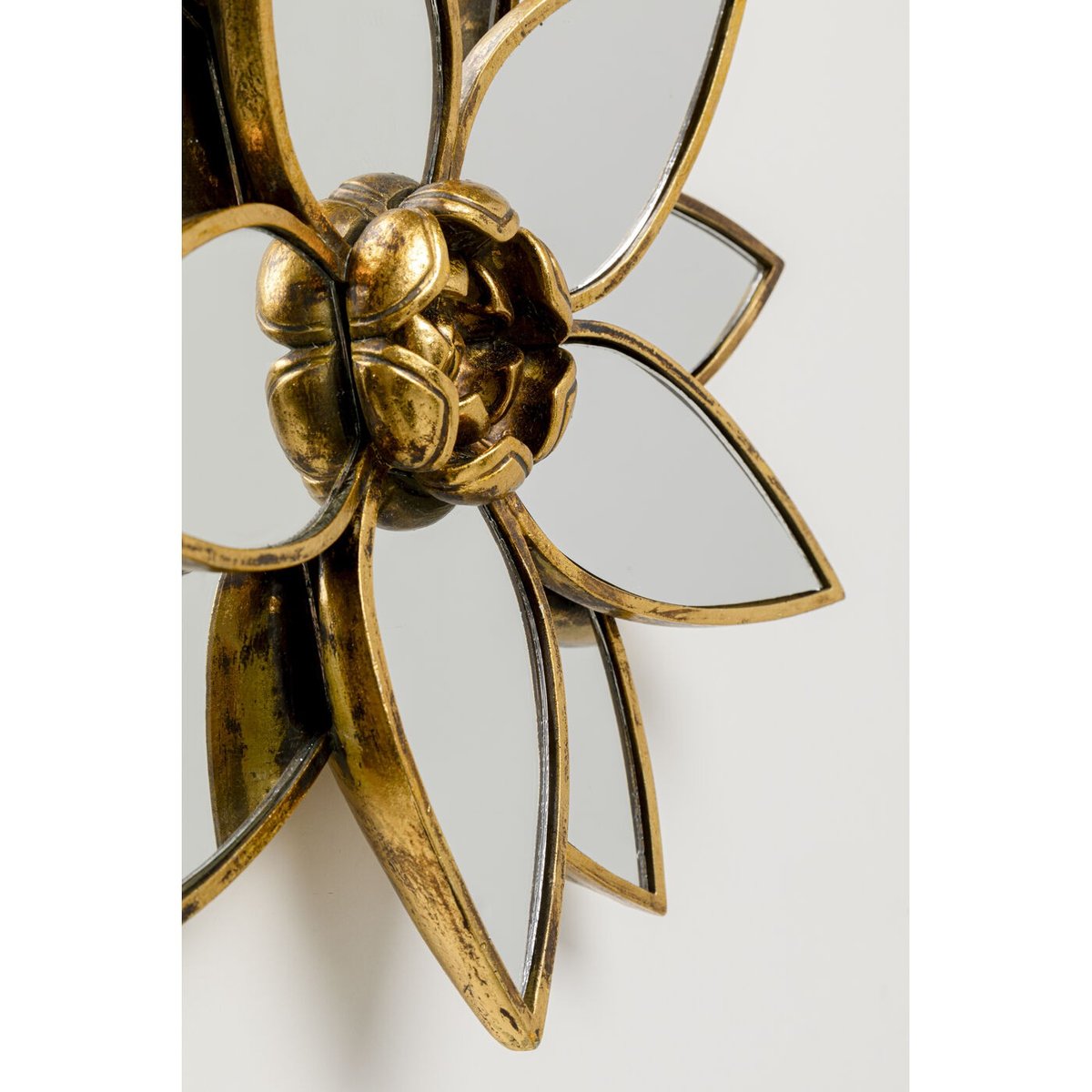 Déco murale lotus en miroir or, KARE DESIGN