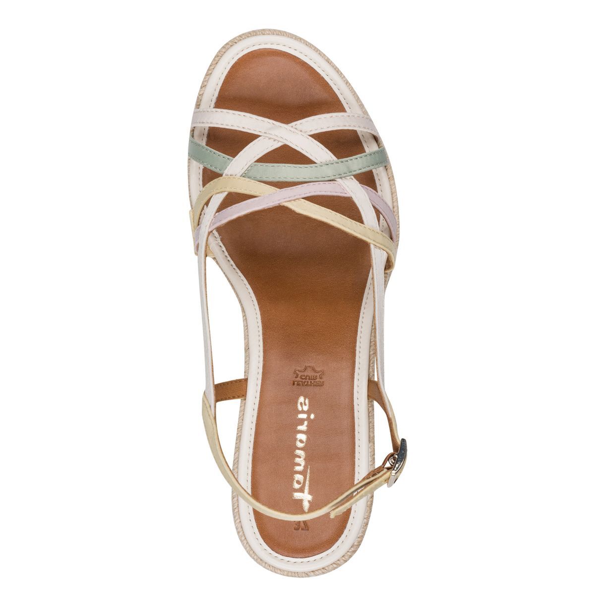 Sandale à talon en boucle blanc, TAMARIS