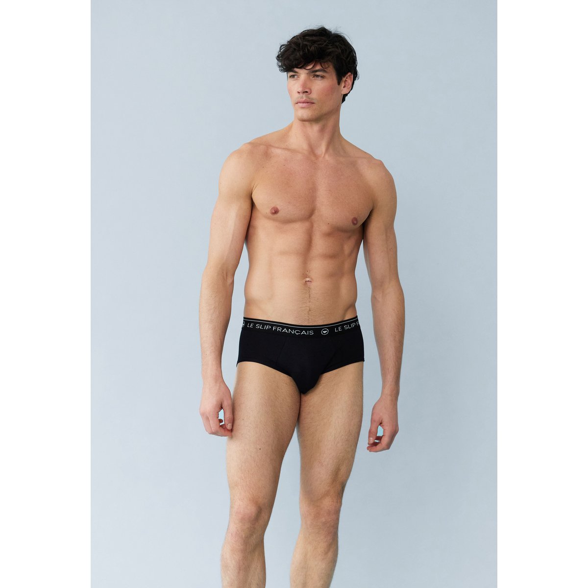 Lot de 3 slips en coton Intrépide noir blanc gris, LE SLIP FRANCAIS