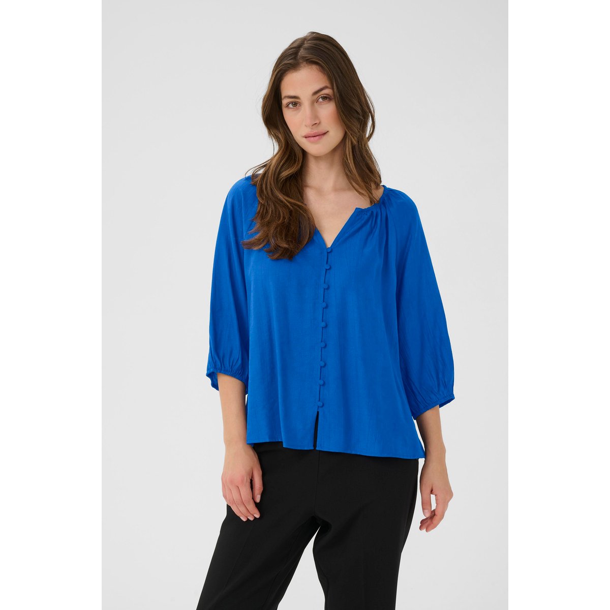 Chemise à manches longues bleu galaxy blue, CREAM