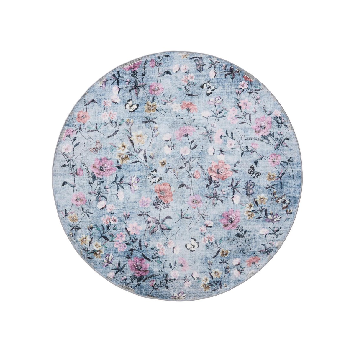 Tapis rond de couloir MILLY multicouleur/bleu, BENUTA