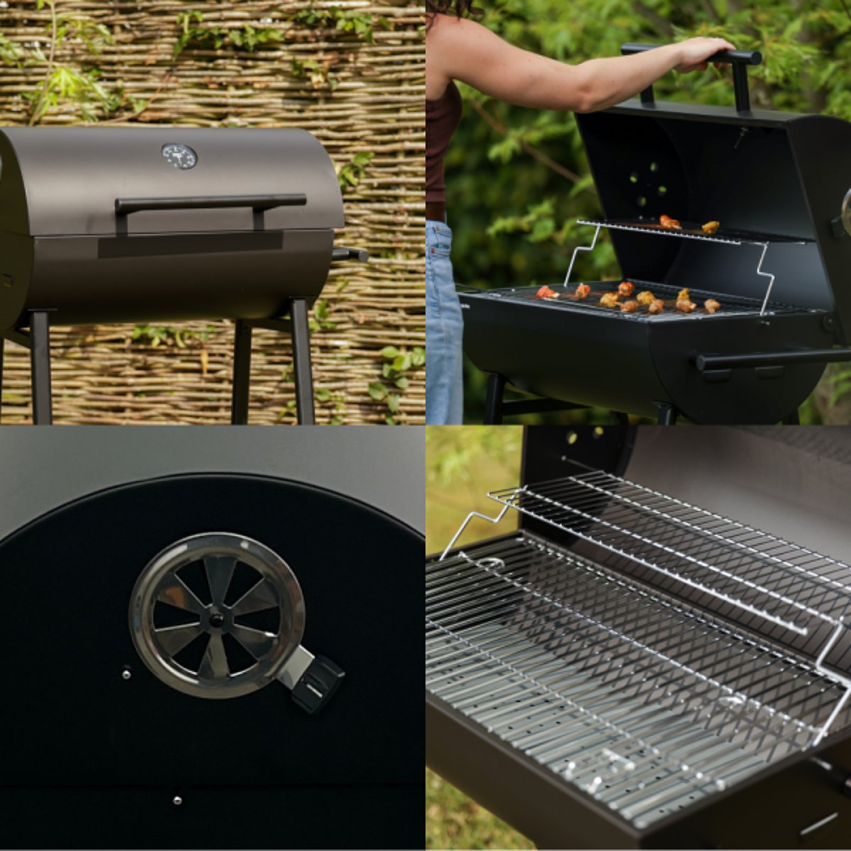 Barbecue Charbon, TONINO 70 couleur unique, COOK IN GARDEN