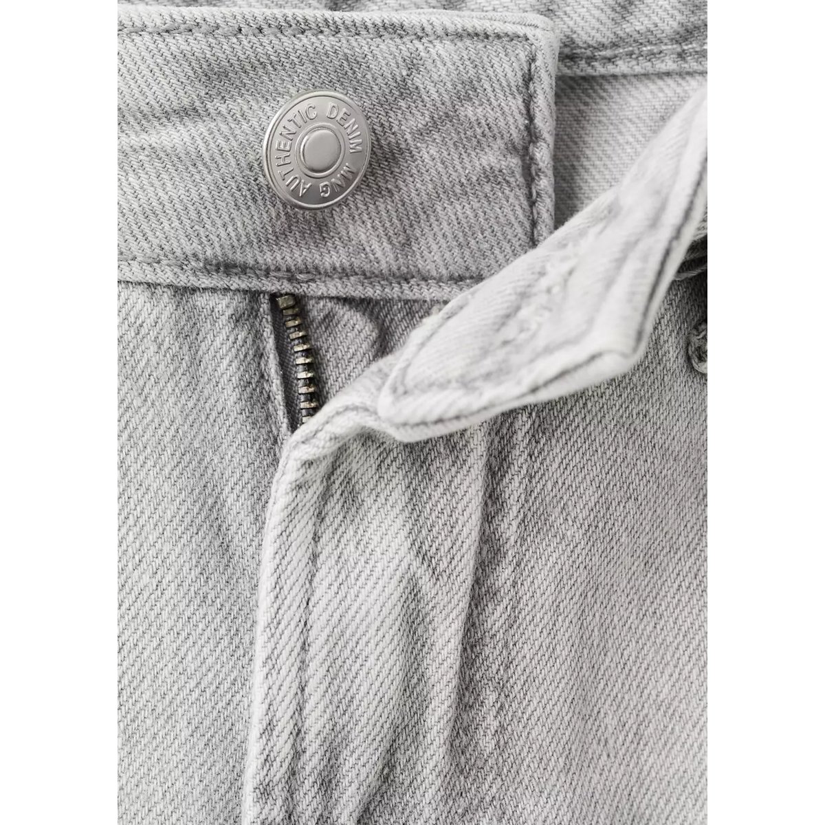 Jean regular-fit gris denim, MANGO TEEN