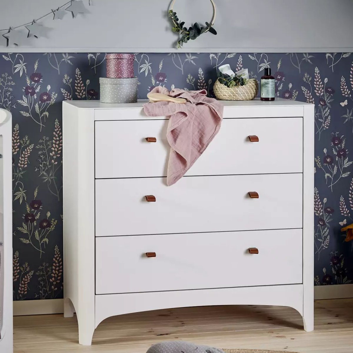 Commode 3 tiroirs Classic Blanc blanc, LEANDER