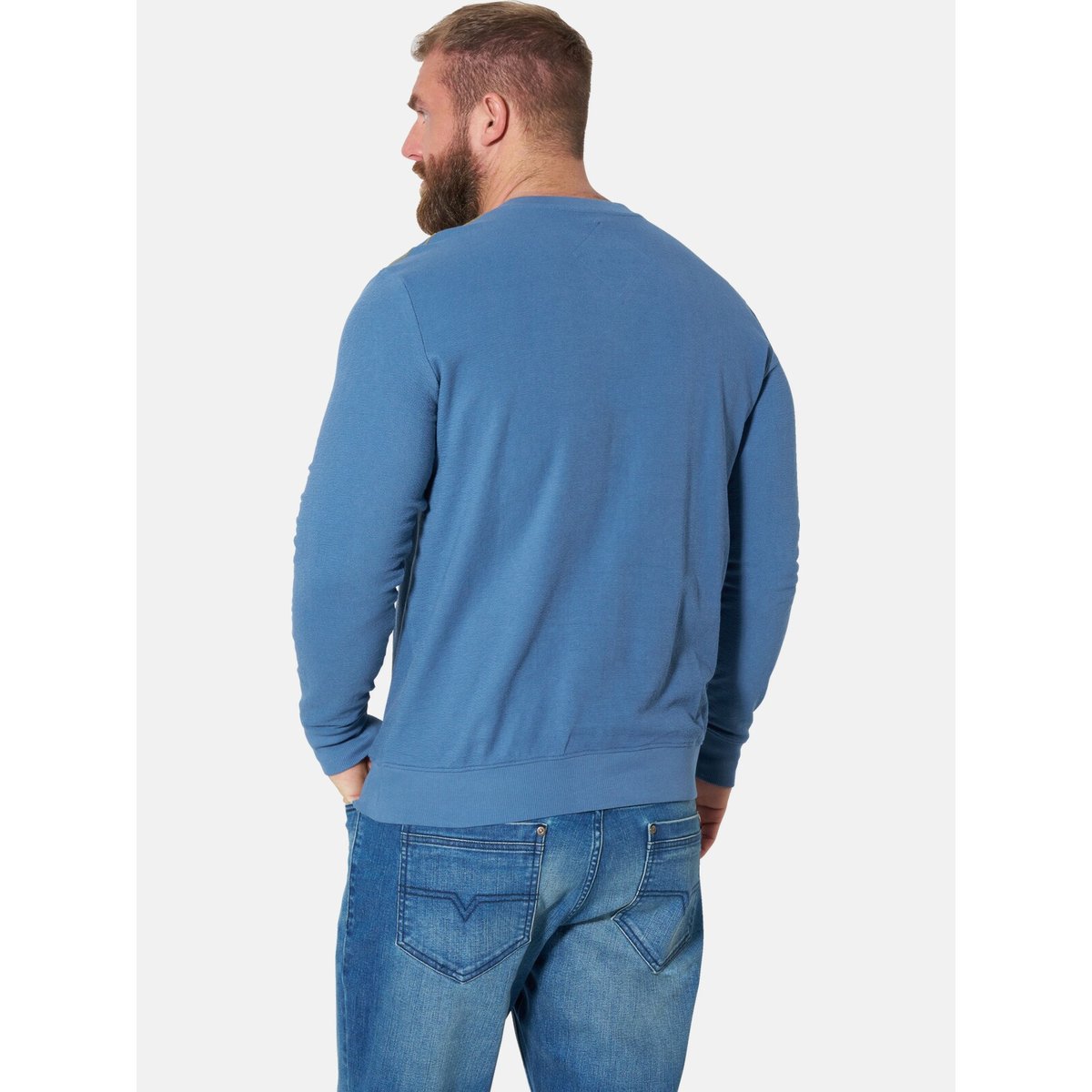 Lot de 2 T-shirts à manches longues HINDREK bleu blanc, JAN VANDERSTORM