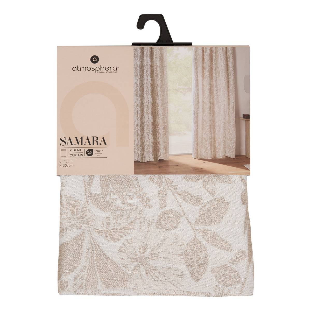 Rideau SAMARA beige lin, ATMOSPHERA
