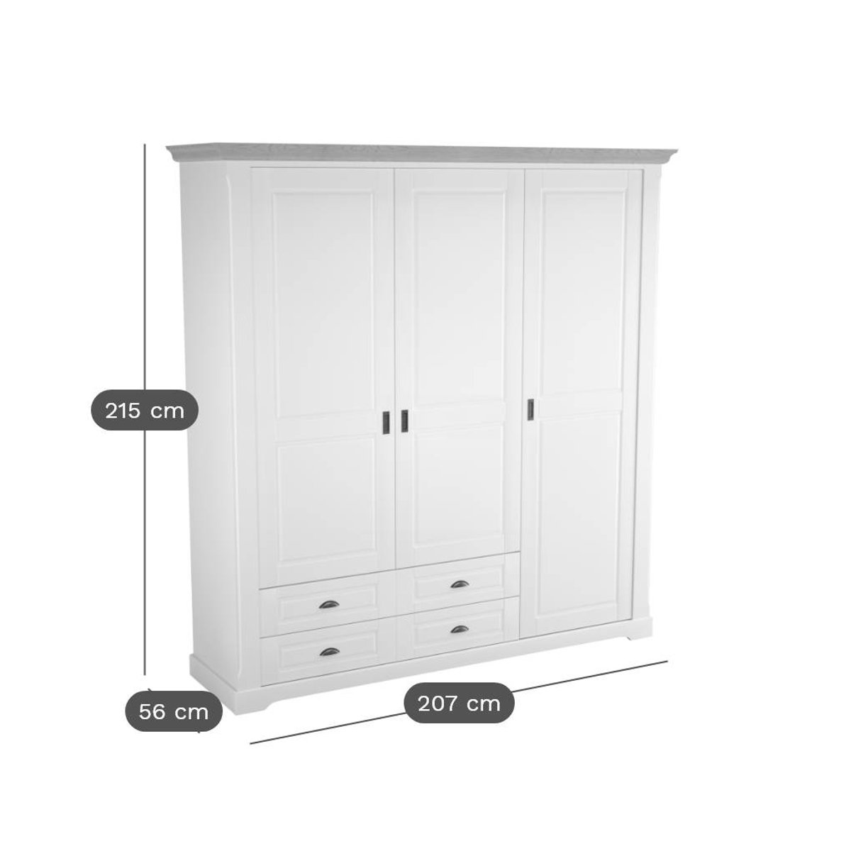 Armoire 3 portes - APOLLINE multicolore, CAMIF